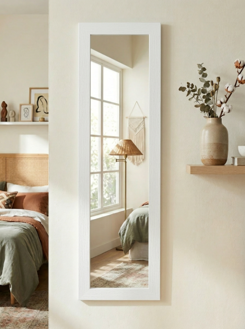 Зеркало настенное BeautyStyle 9 белый 138 см х 35 см