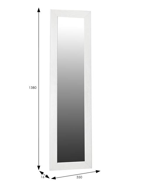 Зеркало настенное BeautyStyle 9 белый 138 см х 35 см