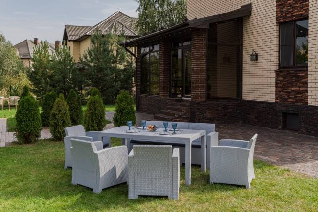 Комплект LANA DINING L светло-серый