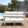 Комплект пластиковой мебели Mykonos XL белый, бежевый