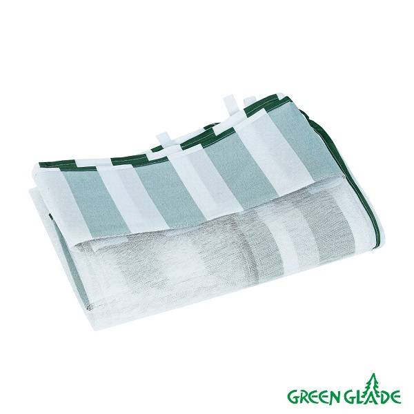 Стенка для садового тента Green Glade 4130 1,95х2,95м полиэстер с москитной сеткой зеленая (20)