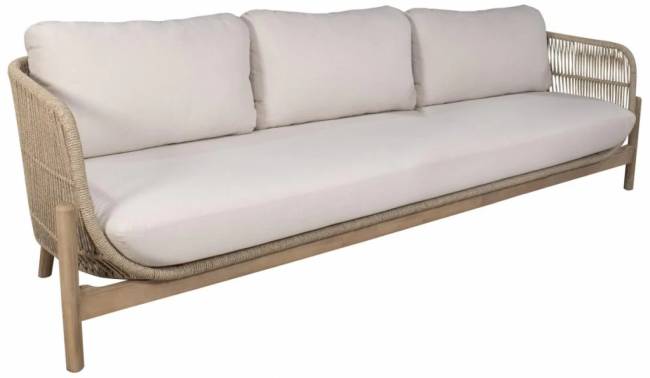 Комплект деревянной плетеной мебели Talara бежевый, лен Комплект деревянной плетеной мебели Talara бежевый, лен