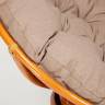 Кресло-качалка PAPASAN/ПАПАСАН w 23/01 B /с подушкой/ 115х78х104 см, Cognac (коньяк), экошерсть Коричневый, 1811-5
