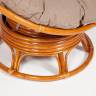 Кресло-качалка PAPASAN/ПАПАСАН w 23/01 B /с подушкой/ 115х78х104 см, Cognac (коньяк), экошерсть Коричневый, 1811-5