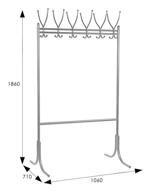 Вешалка напольная М 11 металлик
