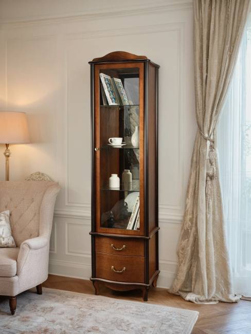 Шкаф-витрина Джульетта, орех Л