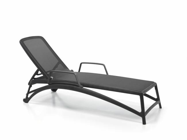Шезлонг-лежак пластиковый Atlantico антрацит 1720-2040х700х350 мм Шезлонг-лежак пластиковый Atlantico антрацит 1720-2040х700х350 мм