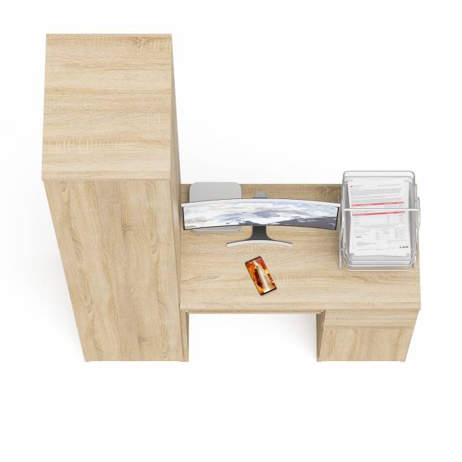 Компьютерный стол МС-1 правый с пеналом на 400 Мори цвет дуб сонома Компьютерный стол МС-1 правый с пеналом на 400 Мори цвет дуб сонома