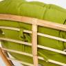 Кресло PAPASAN ECO/ПАПАСАН ЭКО P115-1/SP STD /c подушкой, ремешками/ диаметр подушки 125 см, 115x101x92 см, Natural (натуральный), флок Олива, 23 Natural (натуральный)