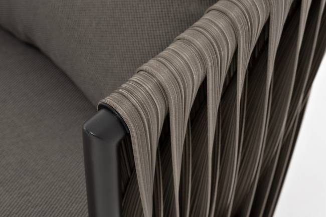 "Флоренция" лаунж-зона из искусственного ротанга, цвет графит (К)