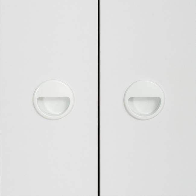 Два стола для учёбы, шкаф и две открытых полки Вуди цвет белый премиум/дуб крафт золотой Два стола для учёбы, шкаф и две открытых полки Вуди цвет белый премиум/дуб крафт золотой