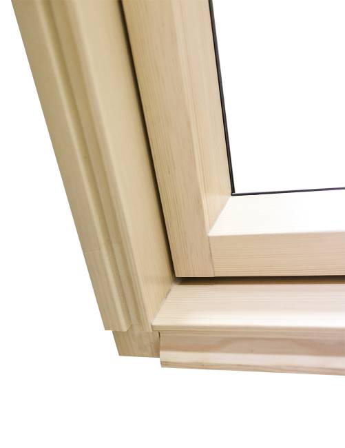 Деревянное мансардное окно FTP-V U5 THERMO со среднеповоротным открыванием Деревянное мансардное окно FTP-V U5 THERMO со среднеповоротным открыванием