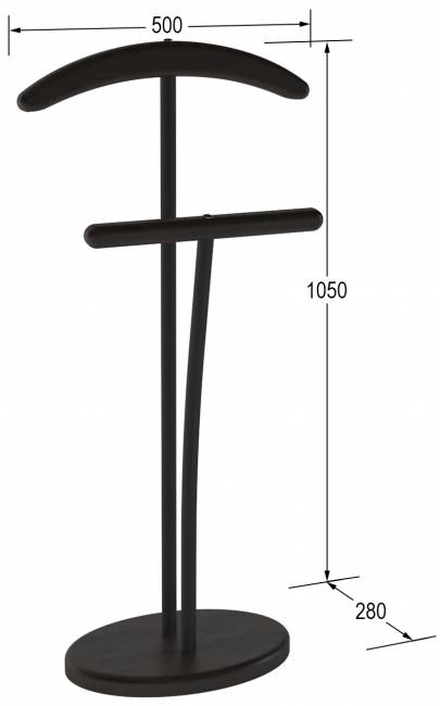 Вешалка Калифорния Напольная, венге/черный