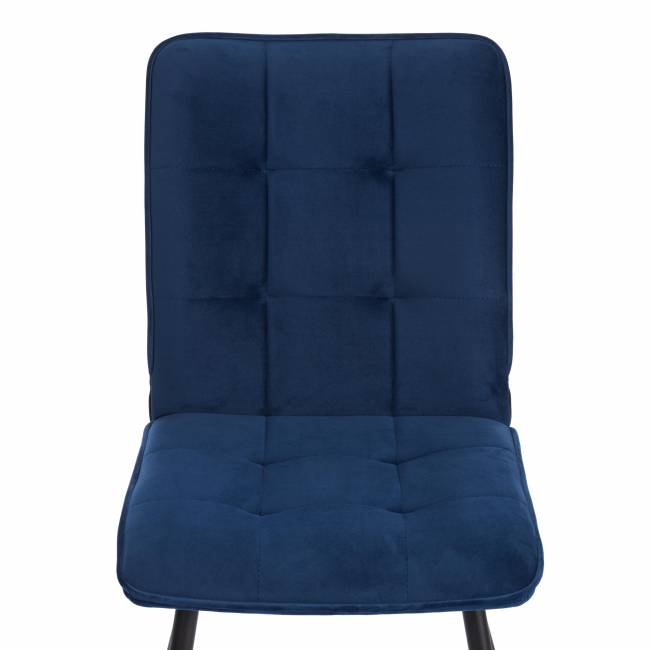Стул обеденный Bari велюр, 46х55х89, Blue (синий) синий велюр