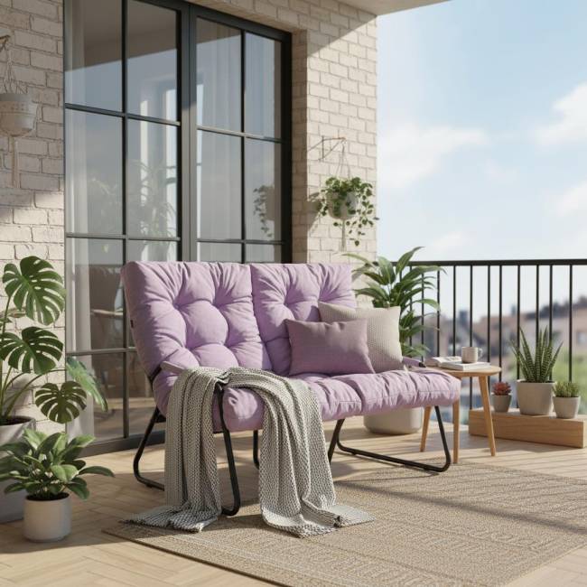 Диван Ergo/Эрго рогожка, VT Candy lavender лавандовый рогожка