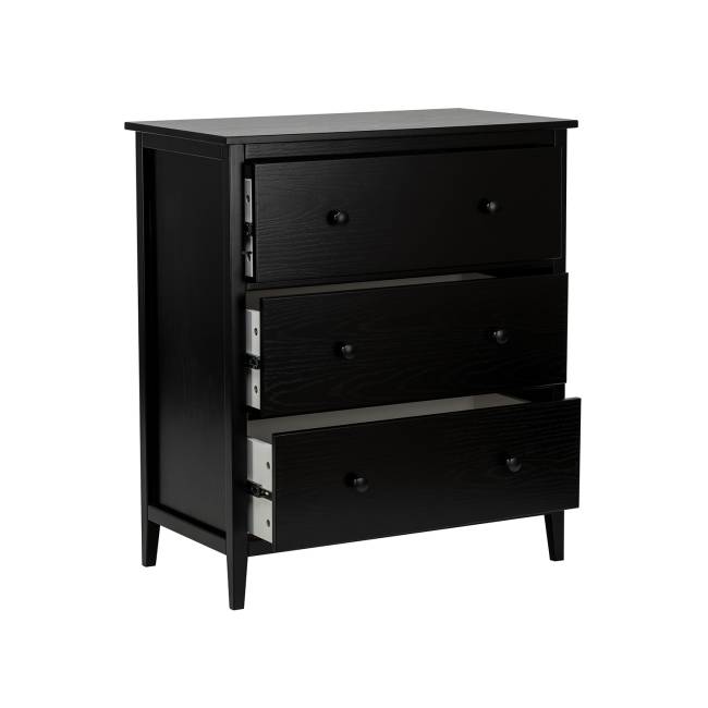 Комод Leset Токе 3 ящ. Чёрный