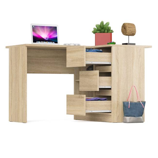 Угловой компьютерный стол Мори МС-16 правый цвет дуб сонома Угловой компьютерный стол Мори МС-16 правый цвет дуб сонома