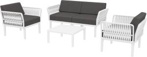 Комплект пластиковой мебели Portofino Lounge белый, темно-серый