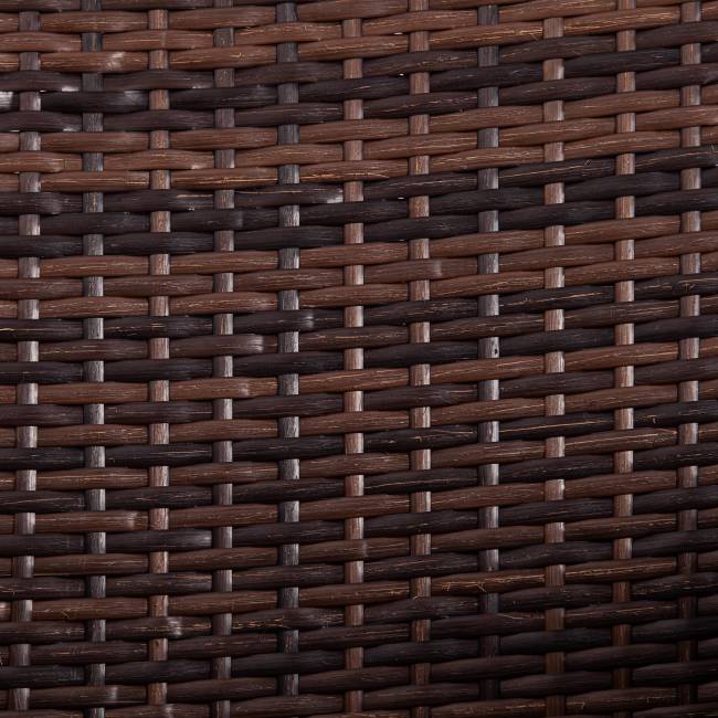 Лаундж сет (диван+2кресла+столик+подушки) (mod. 210013 А) пластиковый ротанг, 107х60х83см/60х60х83см/79,5х45,5х34см, темно-коричневый, ткань DB-18 серый