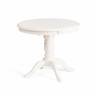 Стол STEFANO круглый бук, мдф, D90+30x77см, Ivory white
