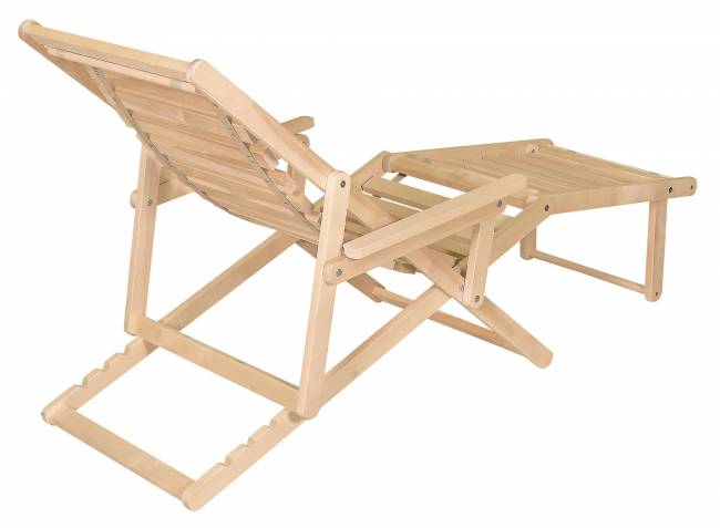 Шезлонг с подлокотниками Чивас, Натуральное дерево Шезлонг с подлокотниками Чивас, Натуральное дерево
