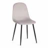 Стул BREEZE (mod. 4724) / 1 шт. в упаковке вельвет/металл, 44 х 53 х 87 см, Light grey (светло-серый) HLR14 / черный Light grey (светло-серый) HLR14 / черный вельвет/металл