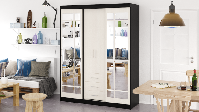 Шкаф-купе СВК-1700 цвет венге/дуб лоредо