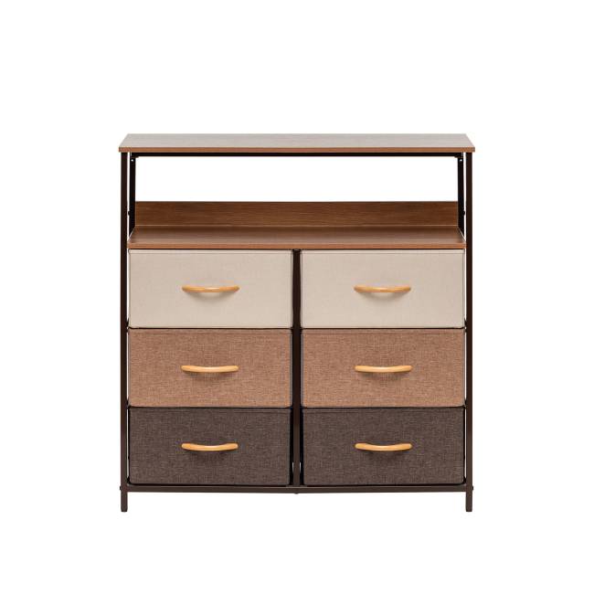 Комод Leset Локи 6 ящ. с полкой Коричневый Бежевый, светло-коричневый, темно-коричневый Комод Leset Локи 6 ящ. с полкой Коричневый Бежевый, светло-коричневый, темно-коричневый