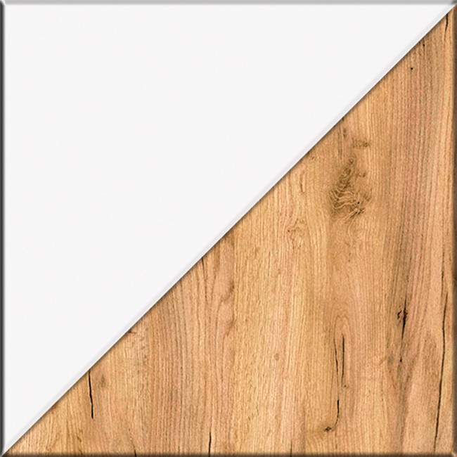 Два шкаф-пенала и обувница с ящиком с зеркалом Октава цвет белый шагрень/дуб крафт золотой