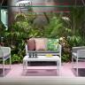 Диван пластиковый Net Bench белый 1160х700х860 мм