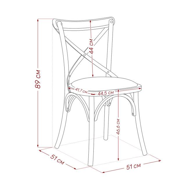 Стул Leset Грид Тёмный орех Шоколад Тёмный орех