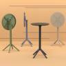 Стол пластиковый барный складной Sky Folding Bar Table 60 черный Ø600х1080 мм