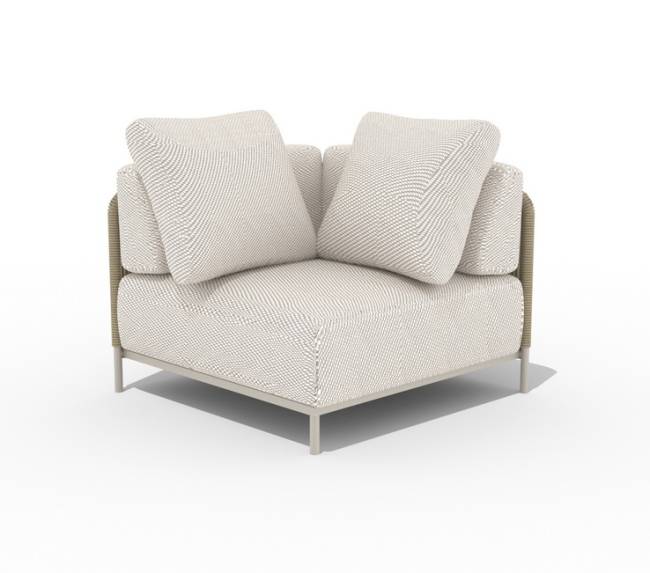 "Мальдивы" трансформирующаяся лаунж-зона из искусственного ротанга, цвет соломенный (К)