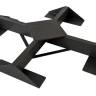 Зонт профессиональный двухкупольный 3.5х7.5 м Galaxia Dual T Timber имитация ироко, слоновая кость 3500х7500 мм