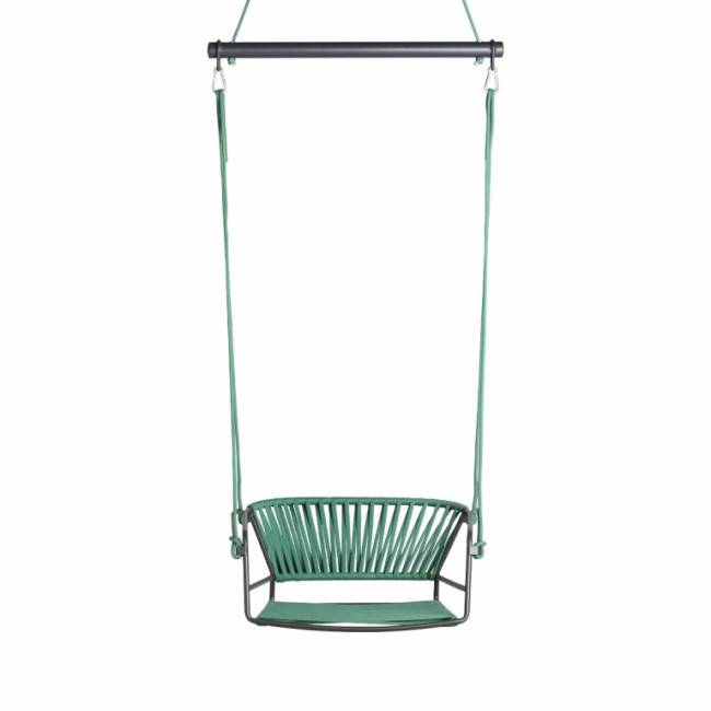 Качели плетеные Lisa Swing антрацит, ментоловый 730х650х1750 мм Качели плетеные Lisa Swing антрацит, ментоловый 730х650х1750 мм