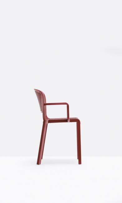 Кресло пластиковое Dome красный 580х530х810 мм