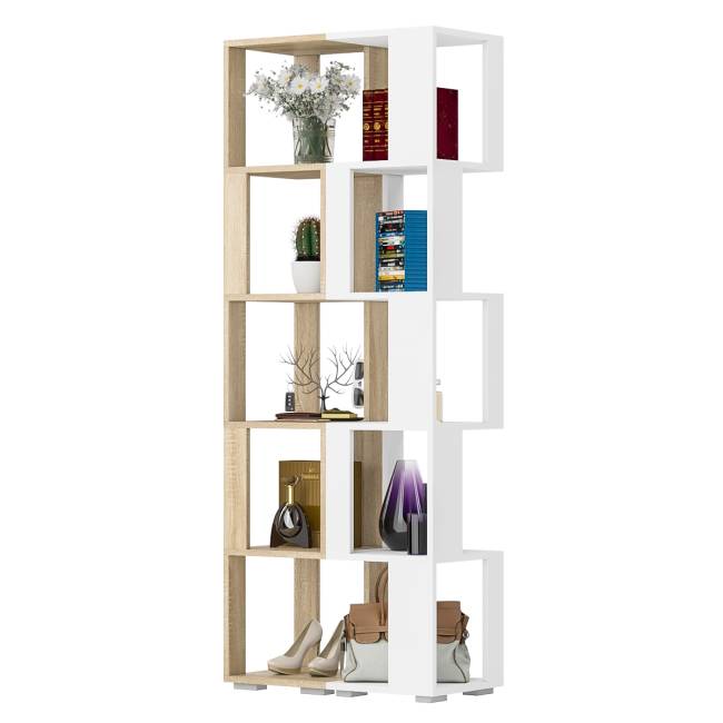 Комплект их 2-х стеллажей цвет дуб сонома/белый Комплект их 2-х стеллажей цвет дуб сонома/белый