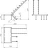 Каркас к лестнице ЛЕС-06 универсальной (поворот 180 градусов) 2334 проем 1800-2600, Белый