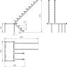 Каркас к лестнице ЛЕС-06 универсальной (поворот 180 градусов) 2970 проем 1800-3024, Белый