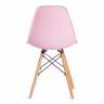 Стул CINDY (EAMES) (mod. 001) дерево бук/металл/сиденье пластик, 51x46x82.5см, светло-розовый/light pink  (Комплект из 4 шт.) светло-розовый/light pink дерево бук/металл/сиденье пластик