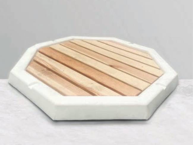Поддон для уличного душа QP110 Wood белый 800х800х55 мм