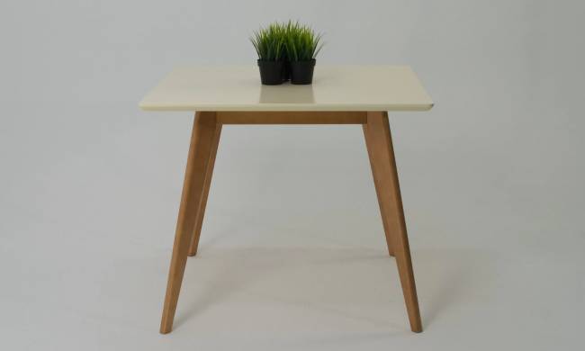 Стол Сканди М 90, Натуральное дерево/Слоновая кость Стол Сканди М 90, Натуральное дерево/Слоновая кость