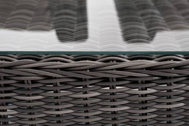 "Капучино Сингл" лаунж-зона из искусственного ротанга, цвет графит