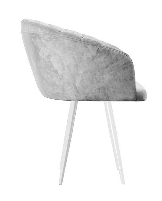 Стул DikLine 442 поворотный, M13 светло-серый, ножки белые