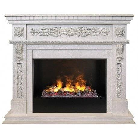 3D-электрокамин Estella 26 WT 3D Cassette 630 + Black вставка