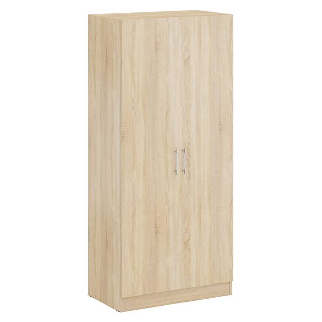 Кровать двуспальная 1400 со шкафом для одежды 2-х створчатым Стандарт цвет дуб сонома