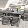 "Катания" обеденная группа плетеная на 6 персон, цвет графит