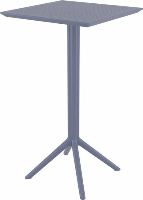 Стол пластиковый барный складной Sky Folding Bar Table 60 темно-серый 600х600х1080 мм Стол пластиковый барный складной Sky Folding Bar Table 60 темно-серый 600х600х1080 мм