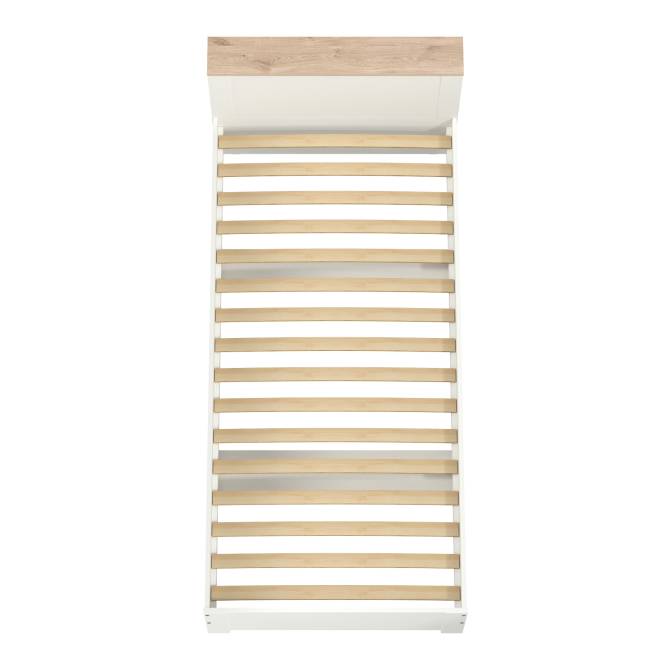 Кровать детская Джастин 11.54 цвет белый шагрень/дуб белый эксклюзив