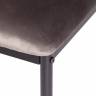 Стул CAPRI (mod. 39) металл, вельвет, 49.5 х 41 х 93,5 см, Dark grey (темно-серый) HLR24 / черный (Комплект из 4 шт.)